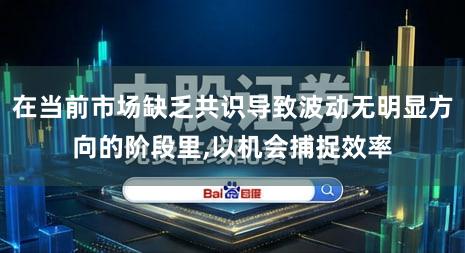 在当前市场缺乏共识导致波动无明显方向的阶段里,以机会捕捉效率