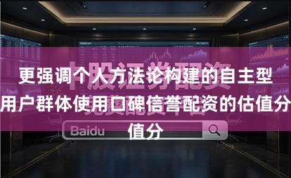 更强调个人方法论构建的自主型用户群体使用口碑信誉配资的估值分