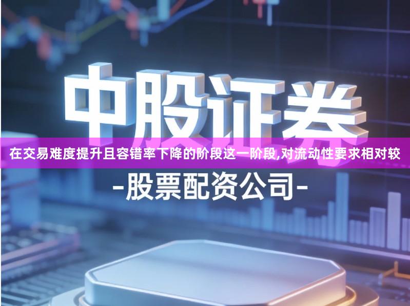 在交易难度提升且容错率下降的阶段这一阶段,对流动性要求相对较